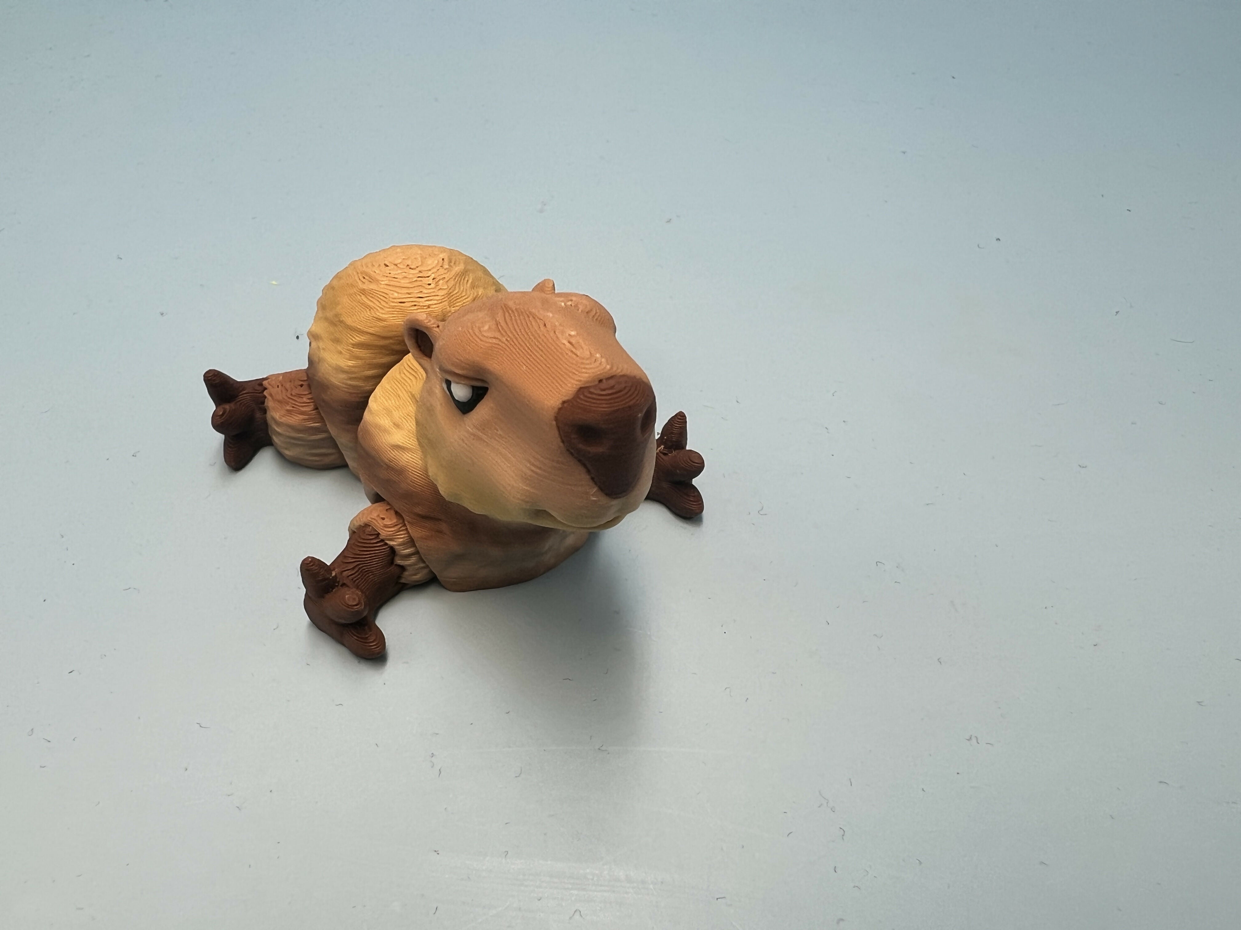 3D Printed SMALL: Articulated Sensory Fidget Animal friends Capybara 6.5cm