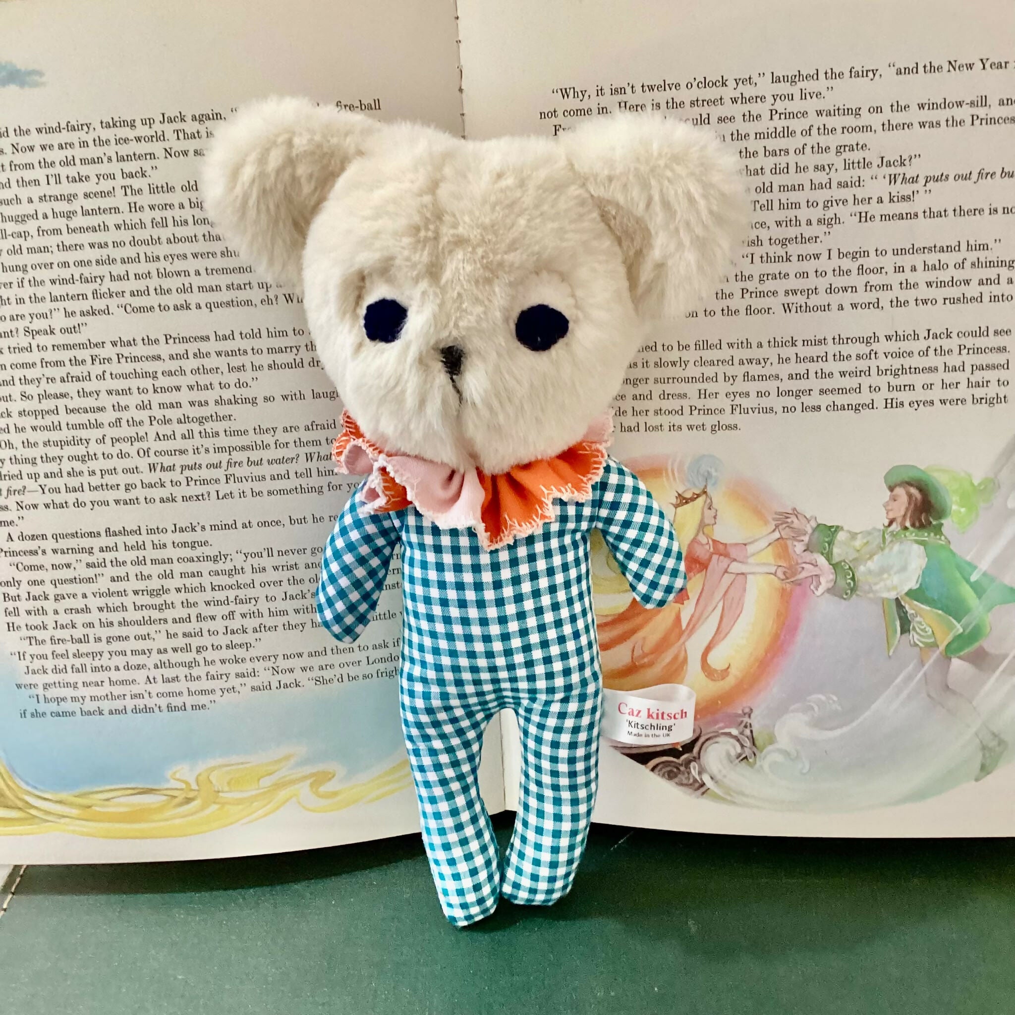 Green Gingham Teddy Toy