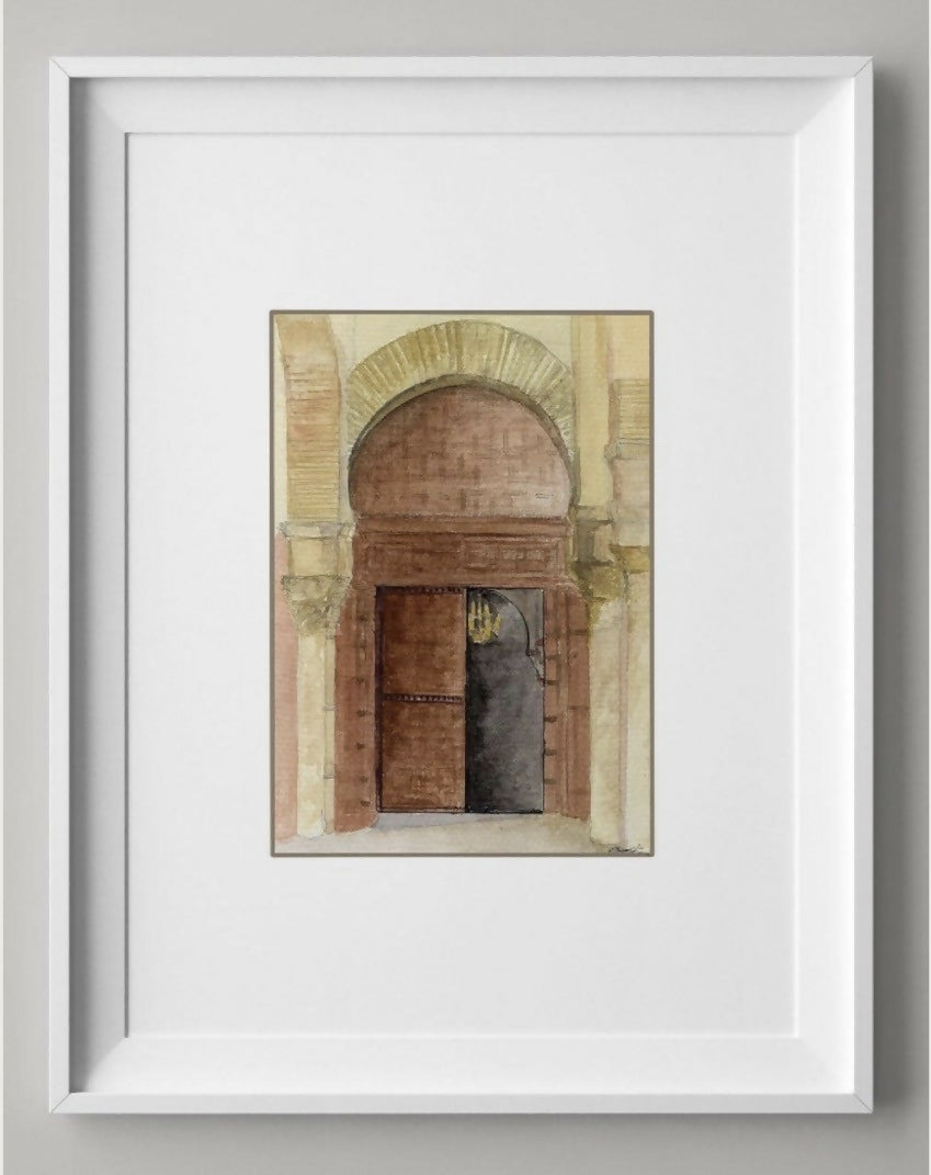 Tunisian Door Watercolour print