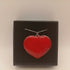 Bright Red Enamel Heart Pendant