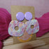 Pastel Mosaic Iridescent Square Polymer Clay Earrings