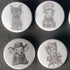 Animal Artwork Badges 36mm