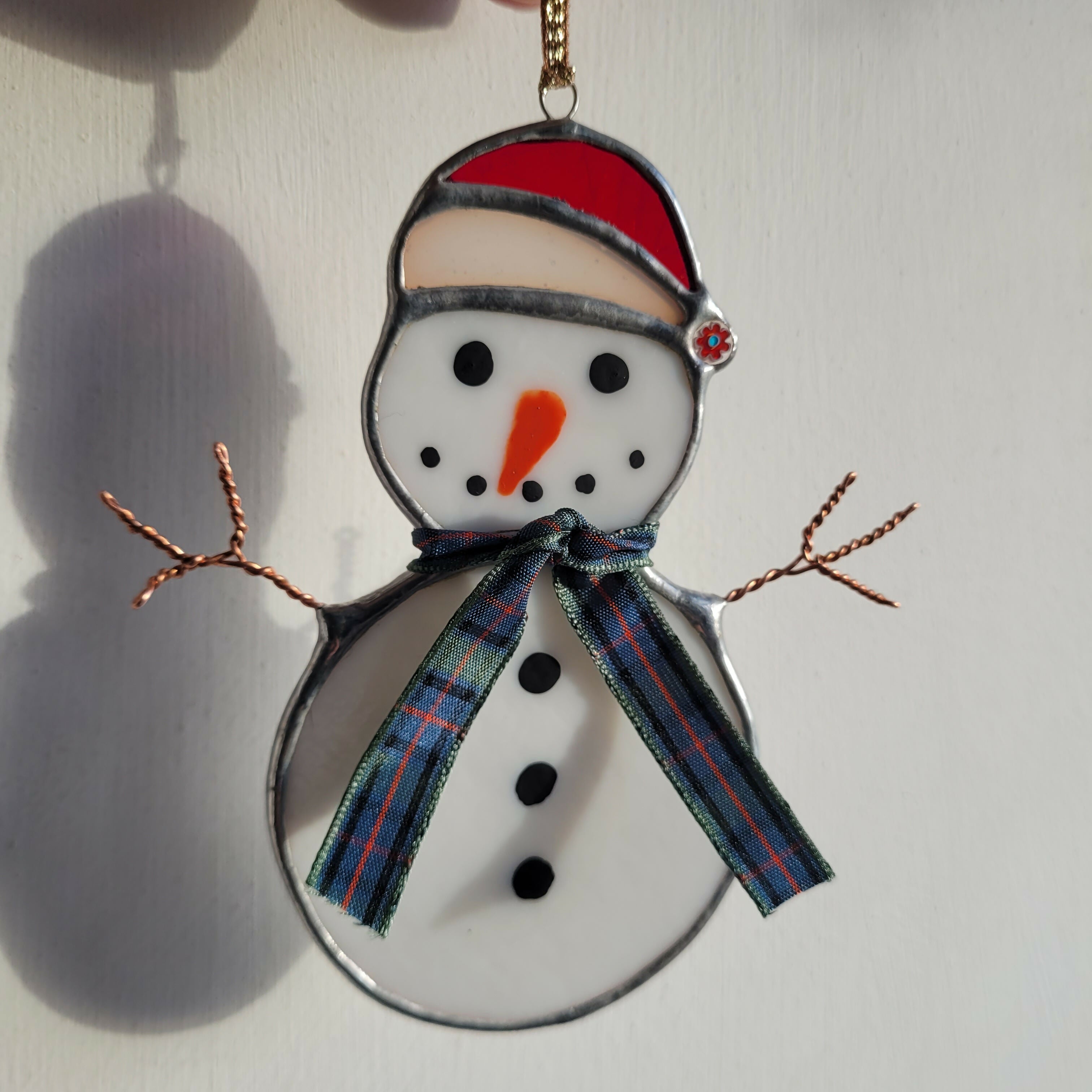 Glass Christmas Decoration Snowman