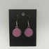 Pink Circle Enamel Earrings