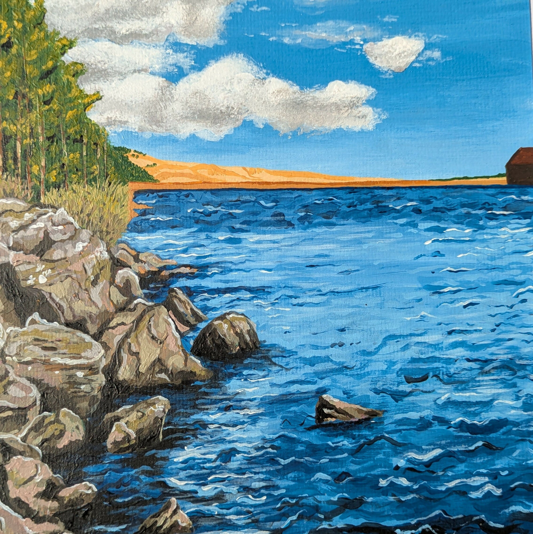Kielder Water - Original Acrylic Painting