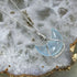 Handmade Sterling Silver Aquamarine Moon Necklace