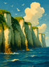 Bempton Cliffs (Travel poster) A4 Print