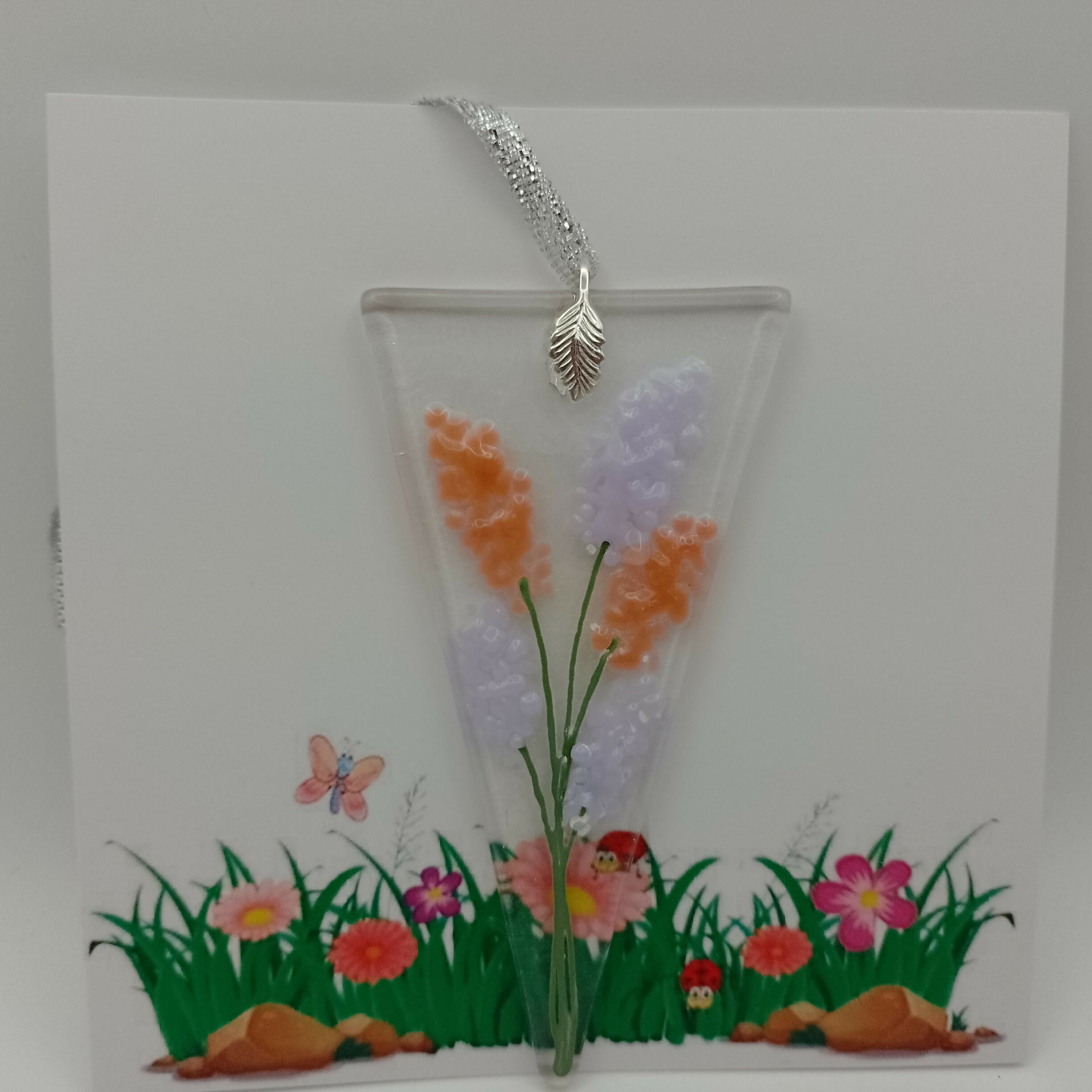 Fused Glass Flower card