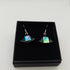 Triangular Dichroic Glass Earrings