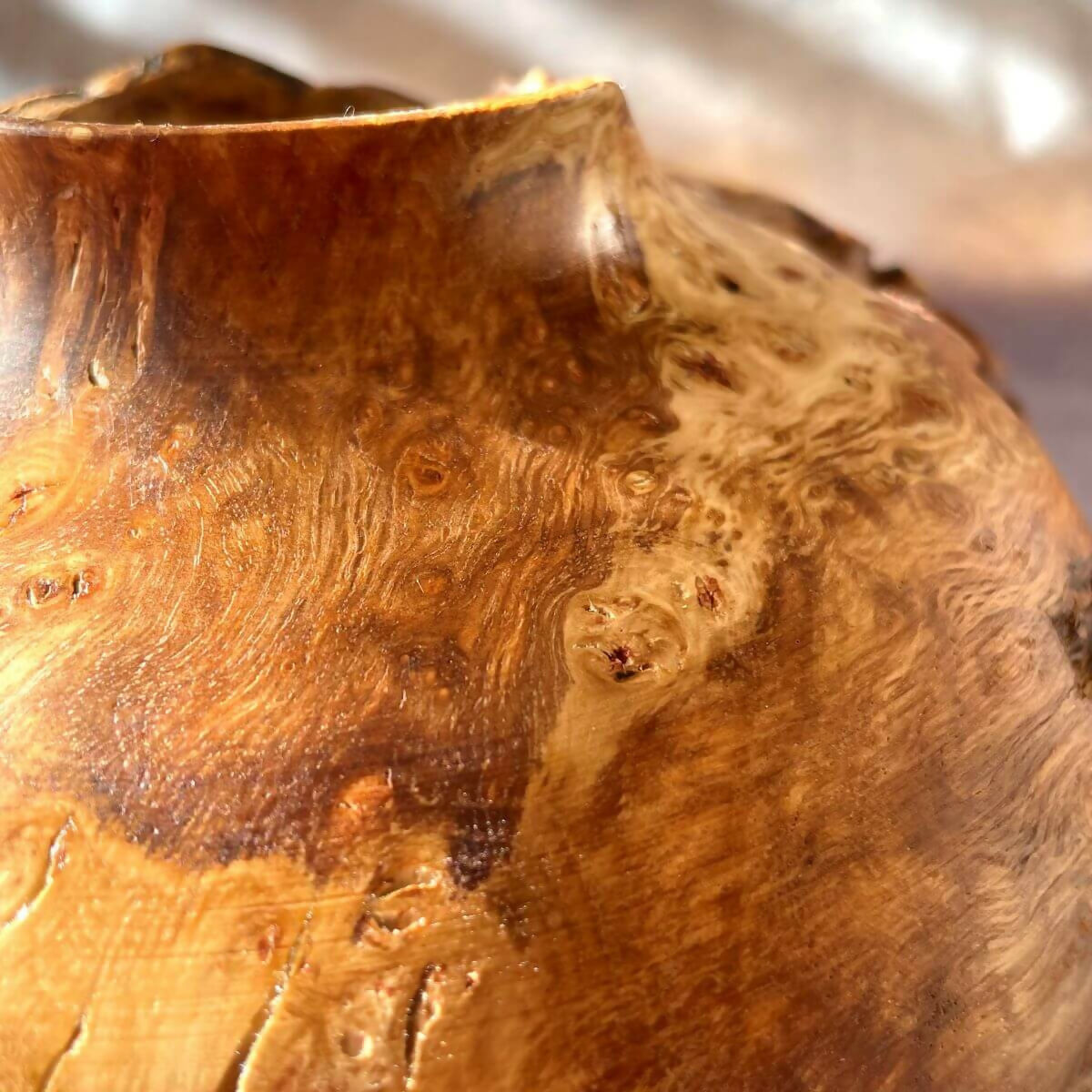 English Oak Burr Vessel | Artisan Wood Sculpture