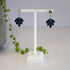 Midnight Blue Sparkle Dangle Earrings - Handmade Polymer Clay - Polly Plant