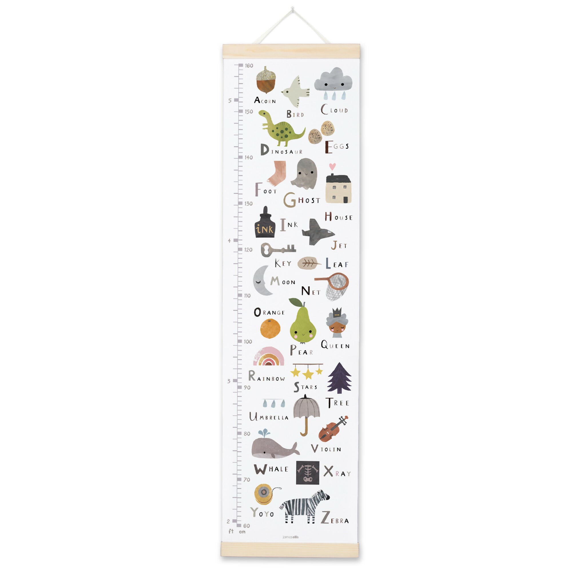 Alphabet Canvas and Wood Height Chart