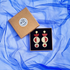 Three Tiered Gold and Red Inlay Earrings