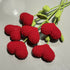 Heart Rose Stem - Crochet flowers