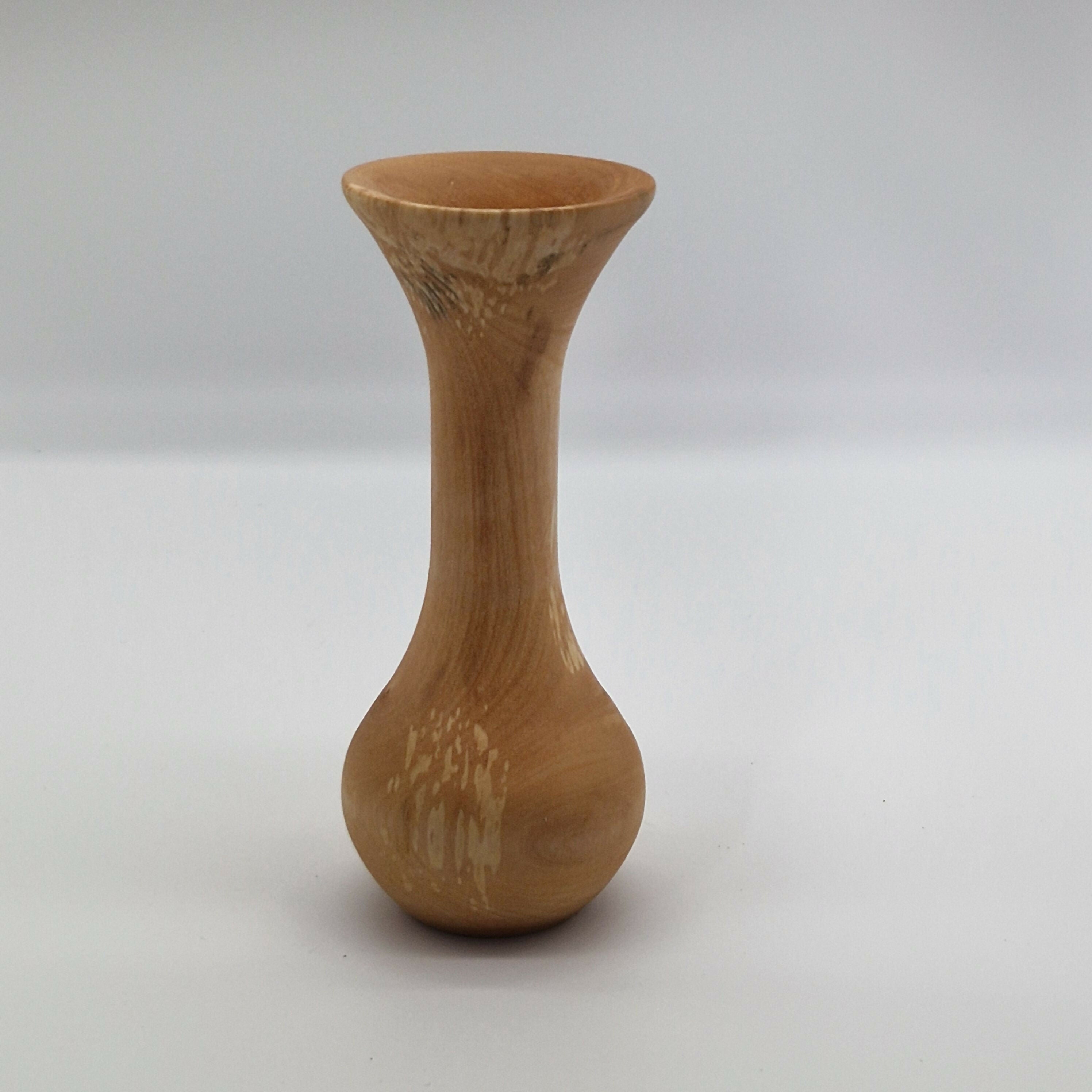 Hand Turned Bud Vase made from Silver Birch Wood