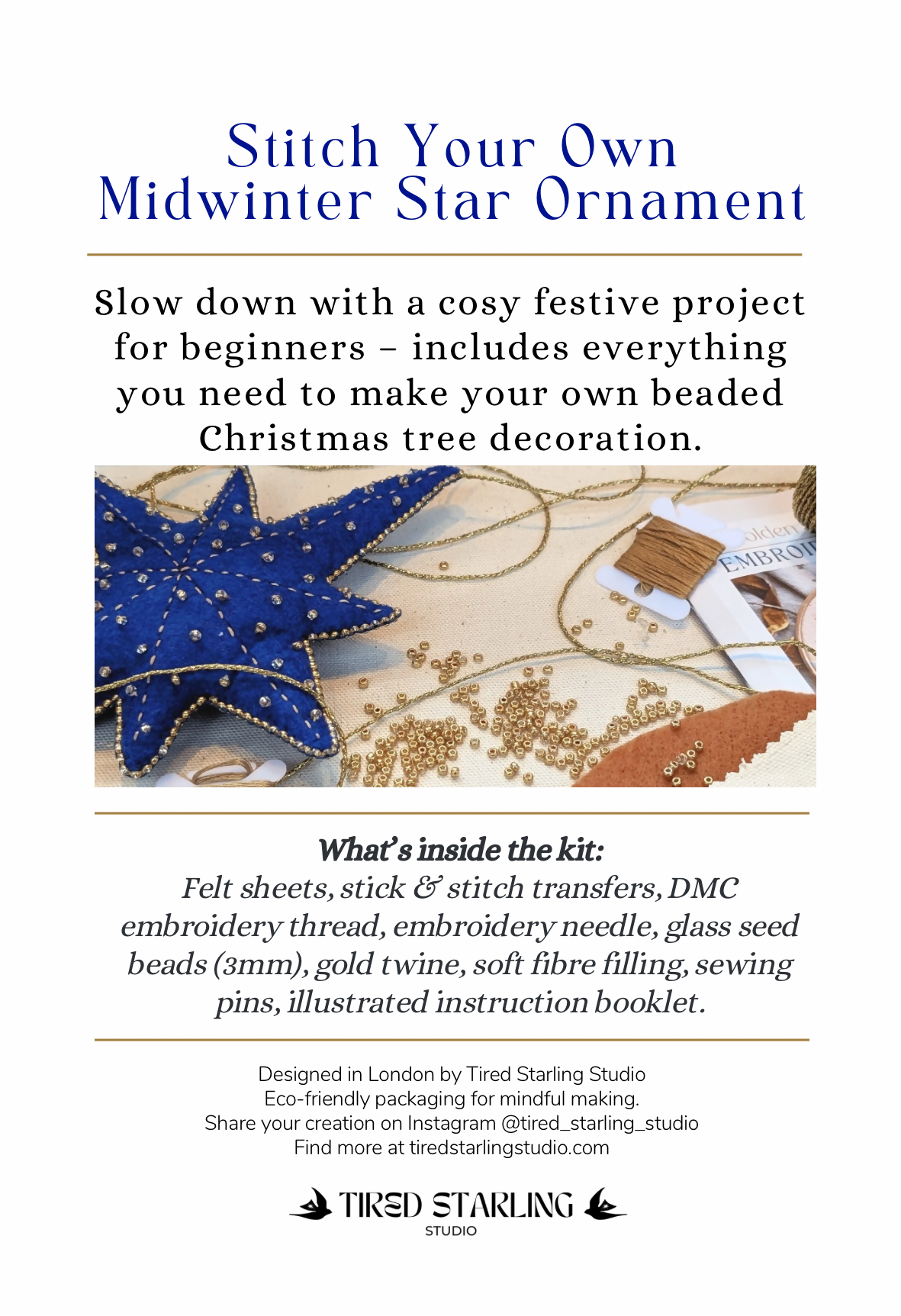 Midwinter Star Christmas Tree Decoration Craft Kit