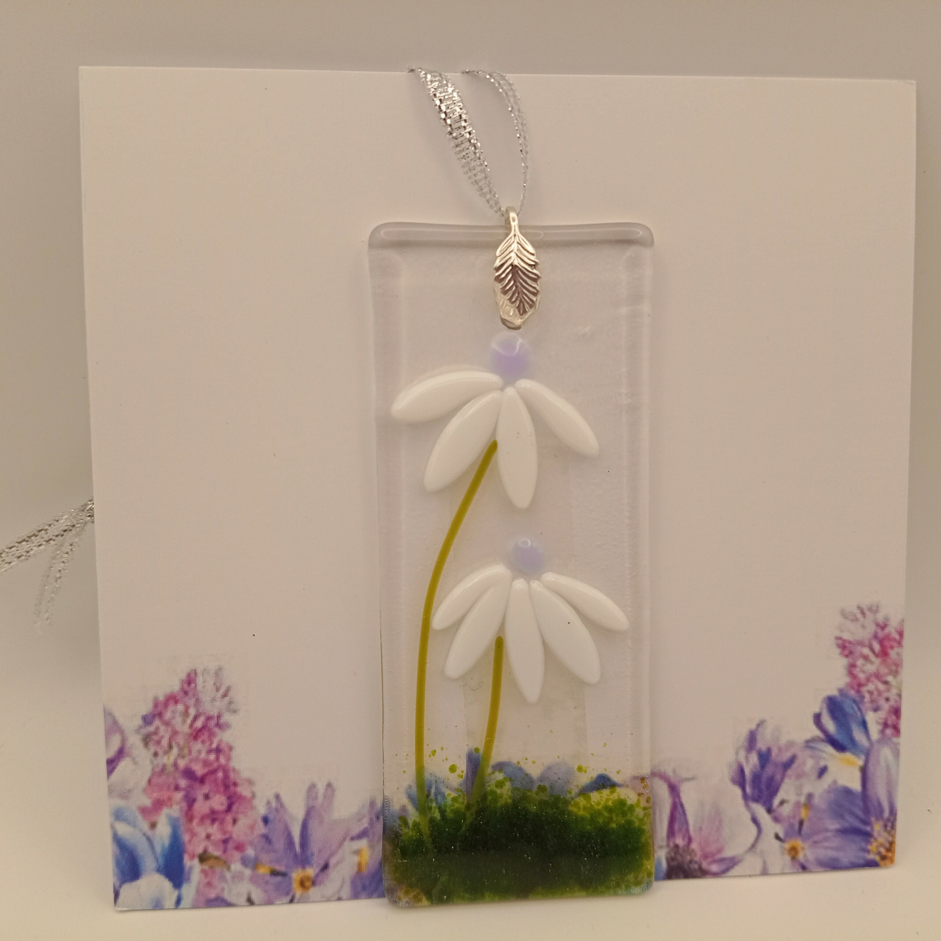 Fused Glass Flower Card