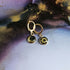 Handmade Golden Sun And Moon Resin And Stainless Steel Charms On Huggie Hoops