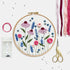 Flower Border Embroidery Kit Square