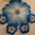 DAZZLING BLUE FLOWER HANDMADE TRAY AND COASTERS SET