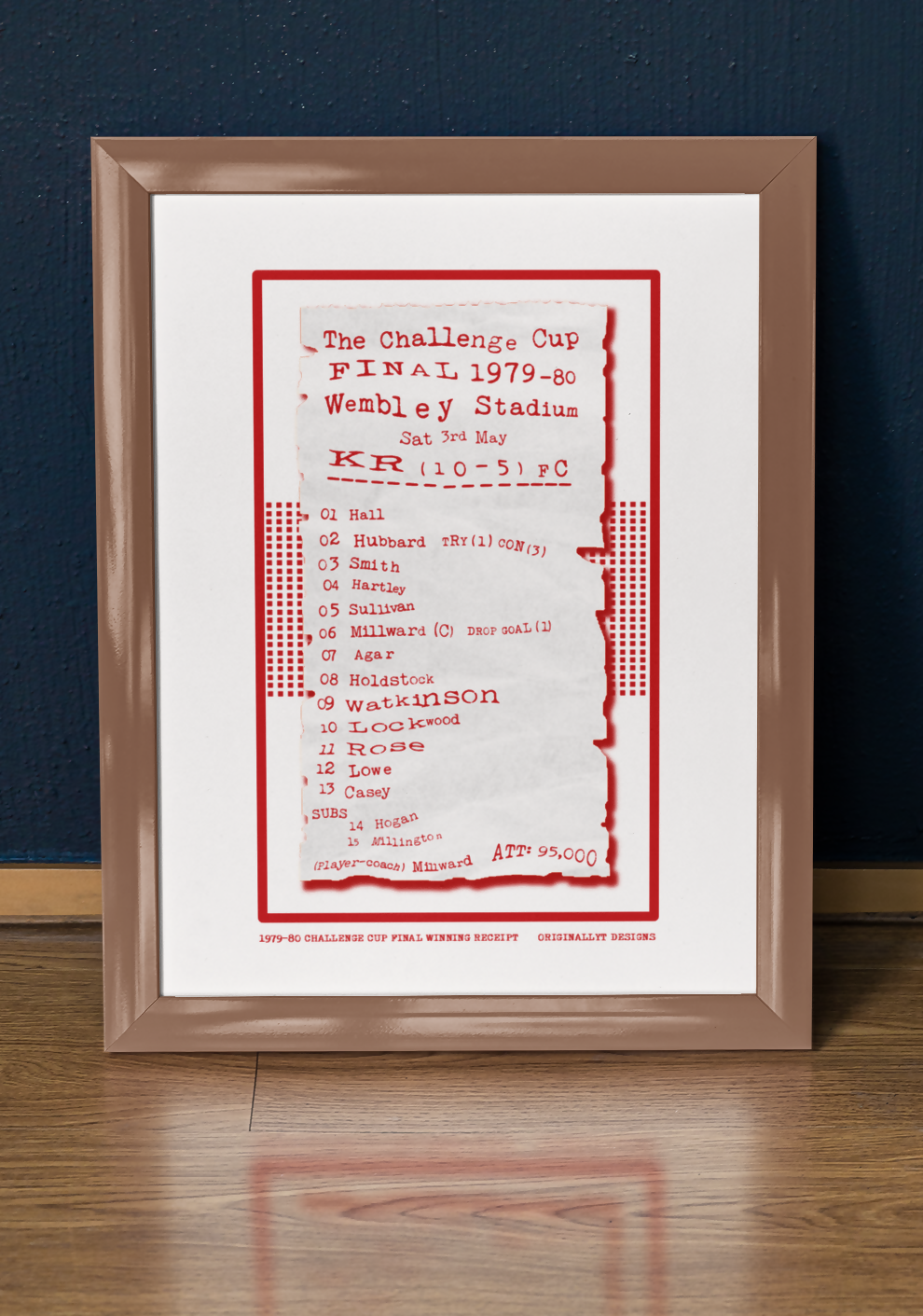 Hull KR Art Print RECEIPT Design