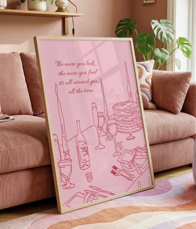 Romantic Table Print A4