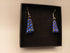 Black Dichroic Earrings with Purple and Blue Spots