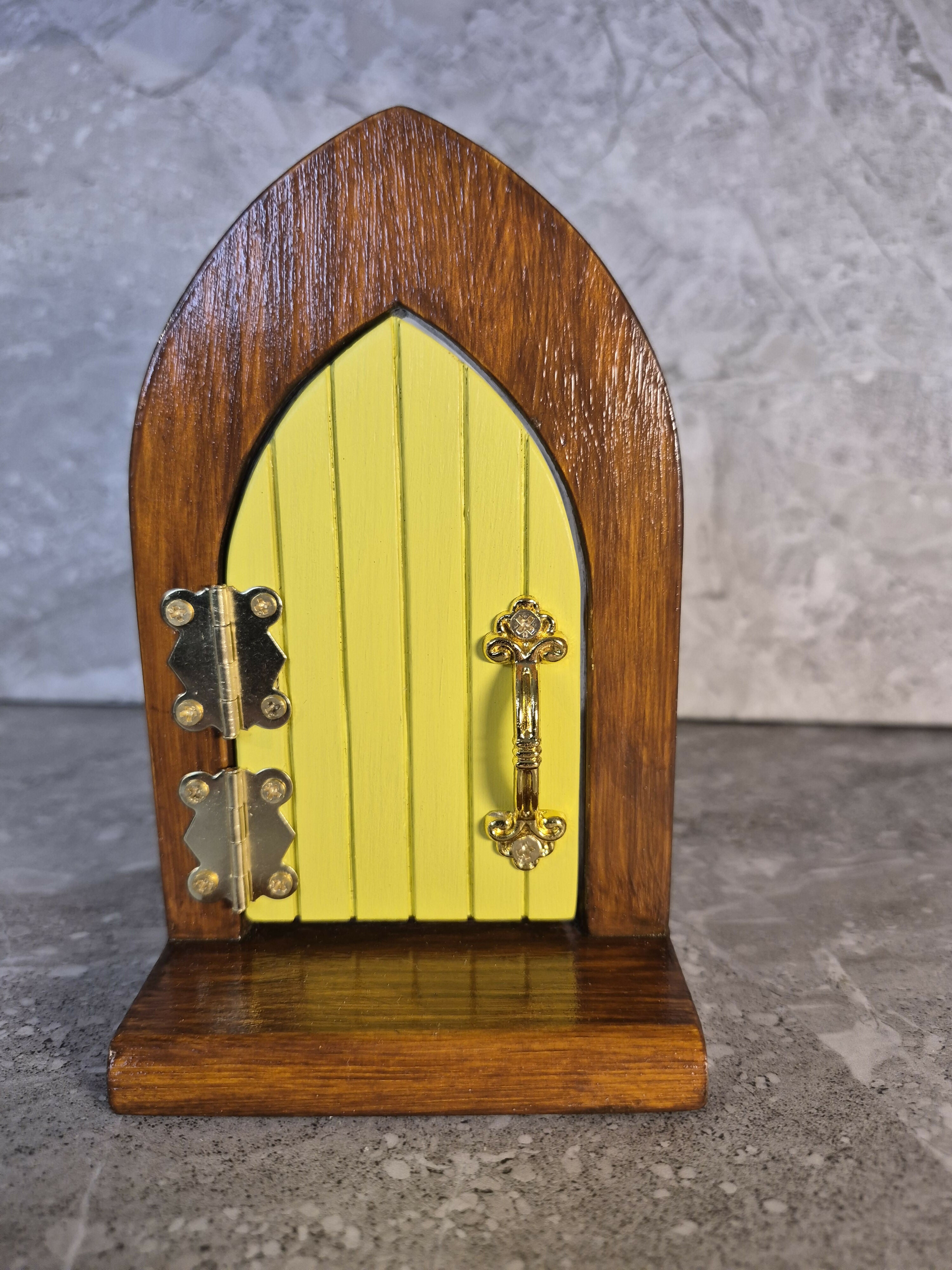 Handcrafted Opening Wooden Arch Fairy Door
