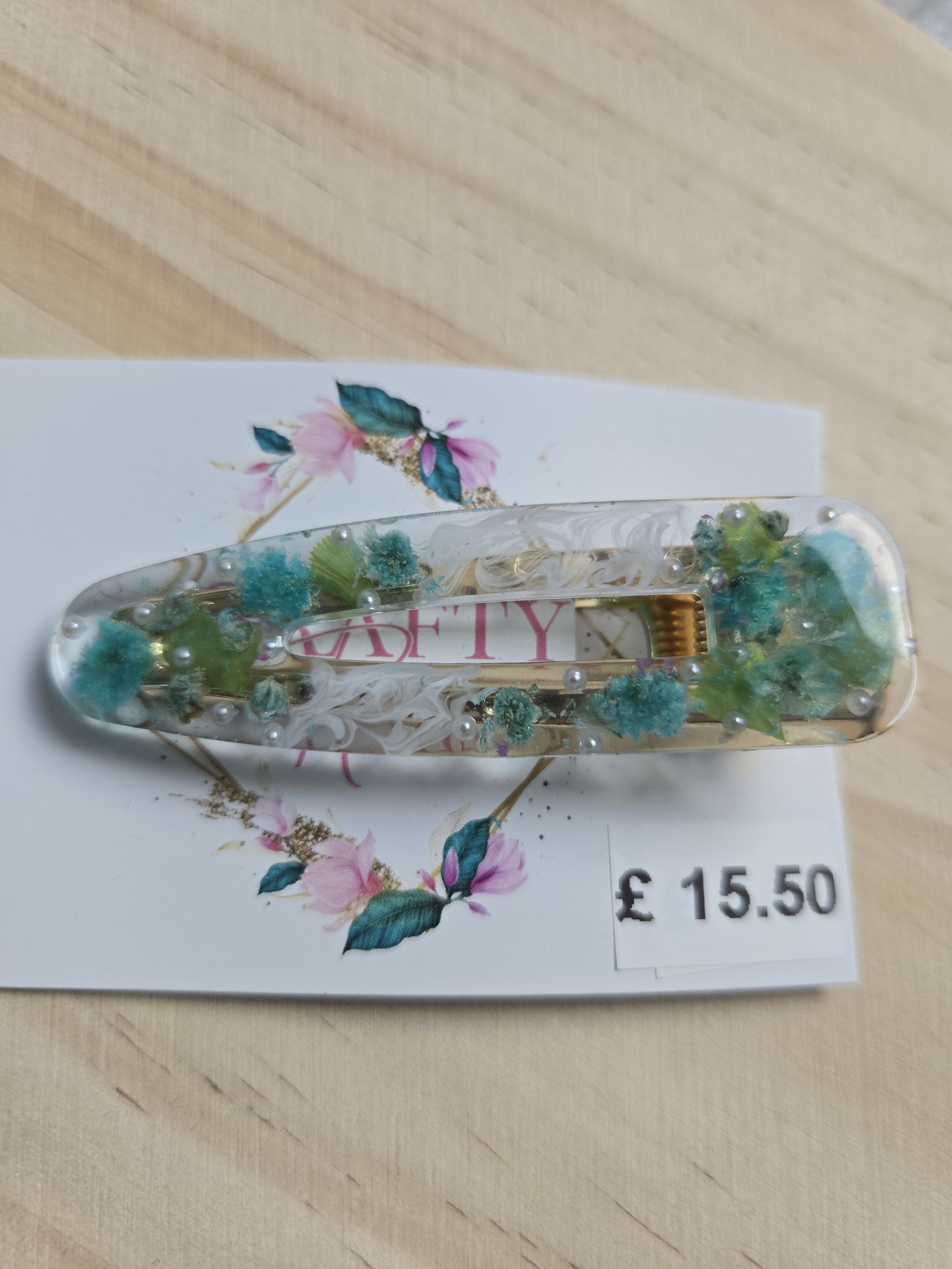 Stainless Steel Real Gypsophila Flower Hair Clips