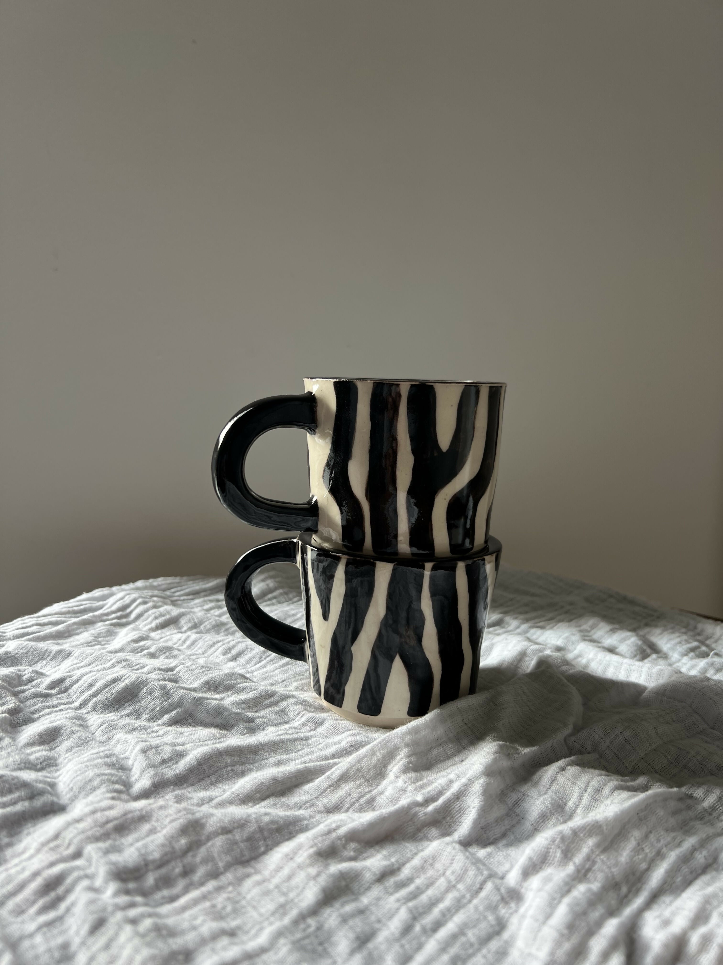 ZEBRA STRIPED SMALL MUG