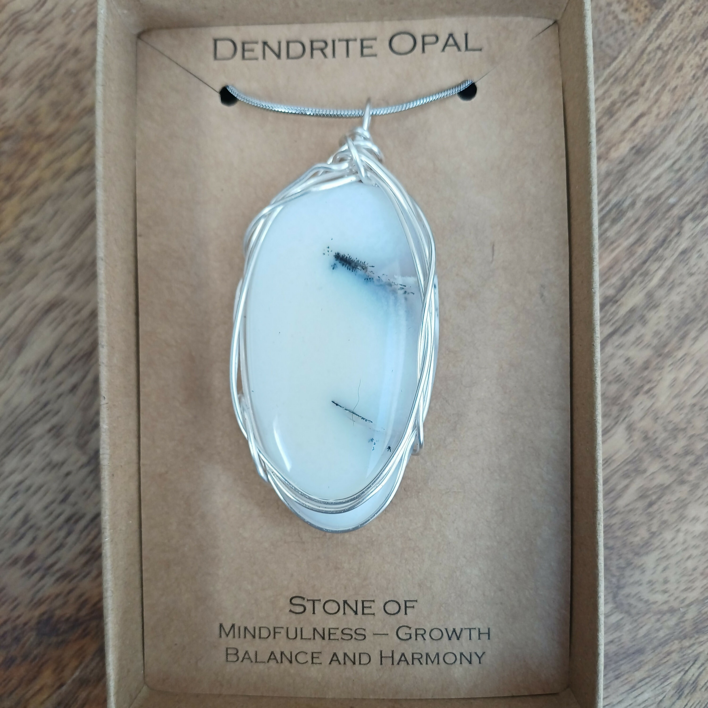Dendrite Opal Wire Wrapped Pendant