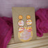Orange Coral And Pink Circle Dangle Earrings