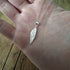 Handmade Silver Drop Leaf Necklace Leafy Texture