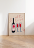 BLACK FRAMED WHAT TIME WINE WALL ART PRINT