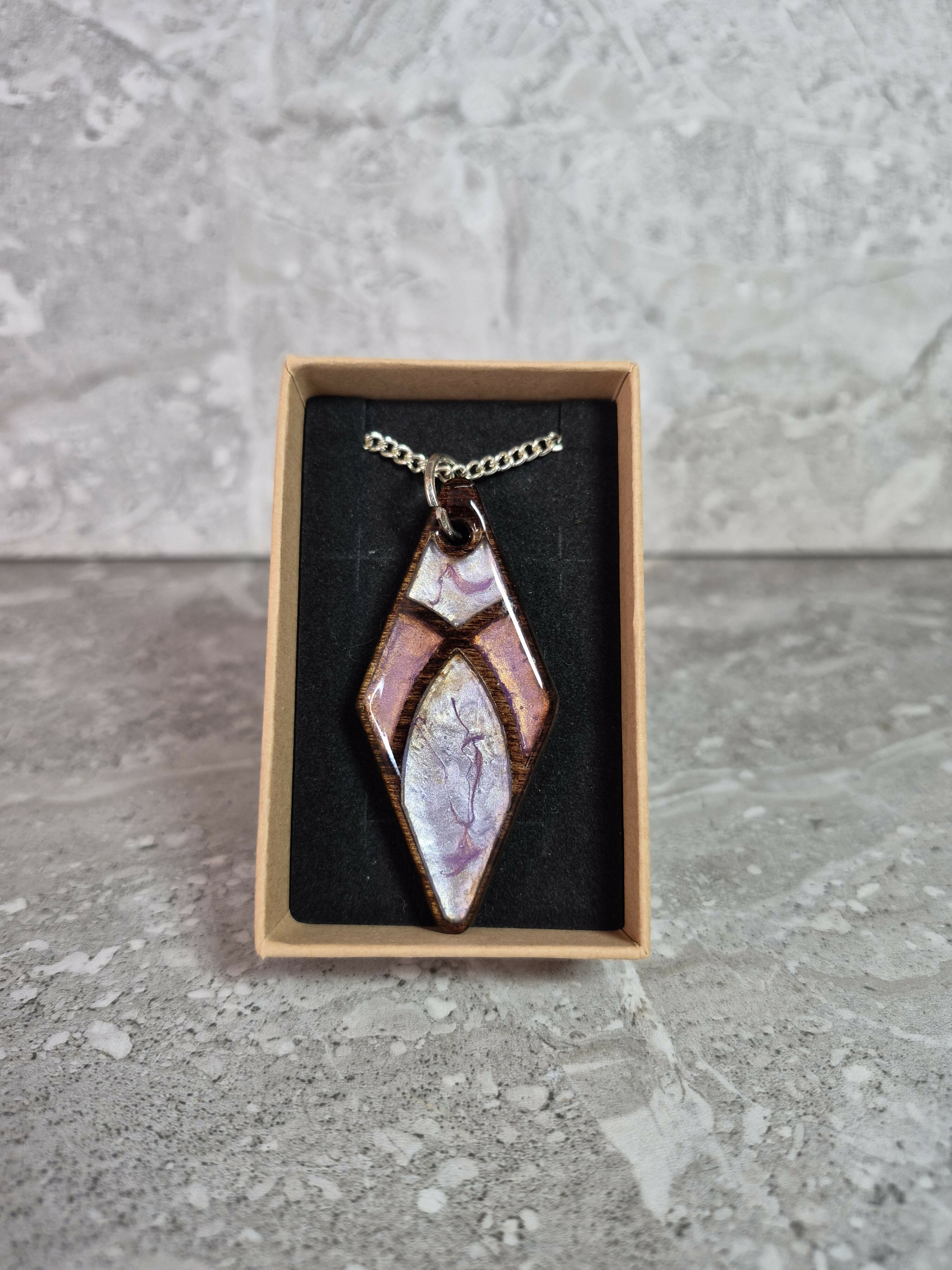 Unique Hand Crafted Diamond Shaped Pendant