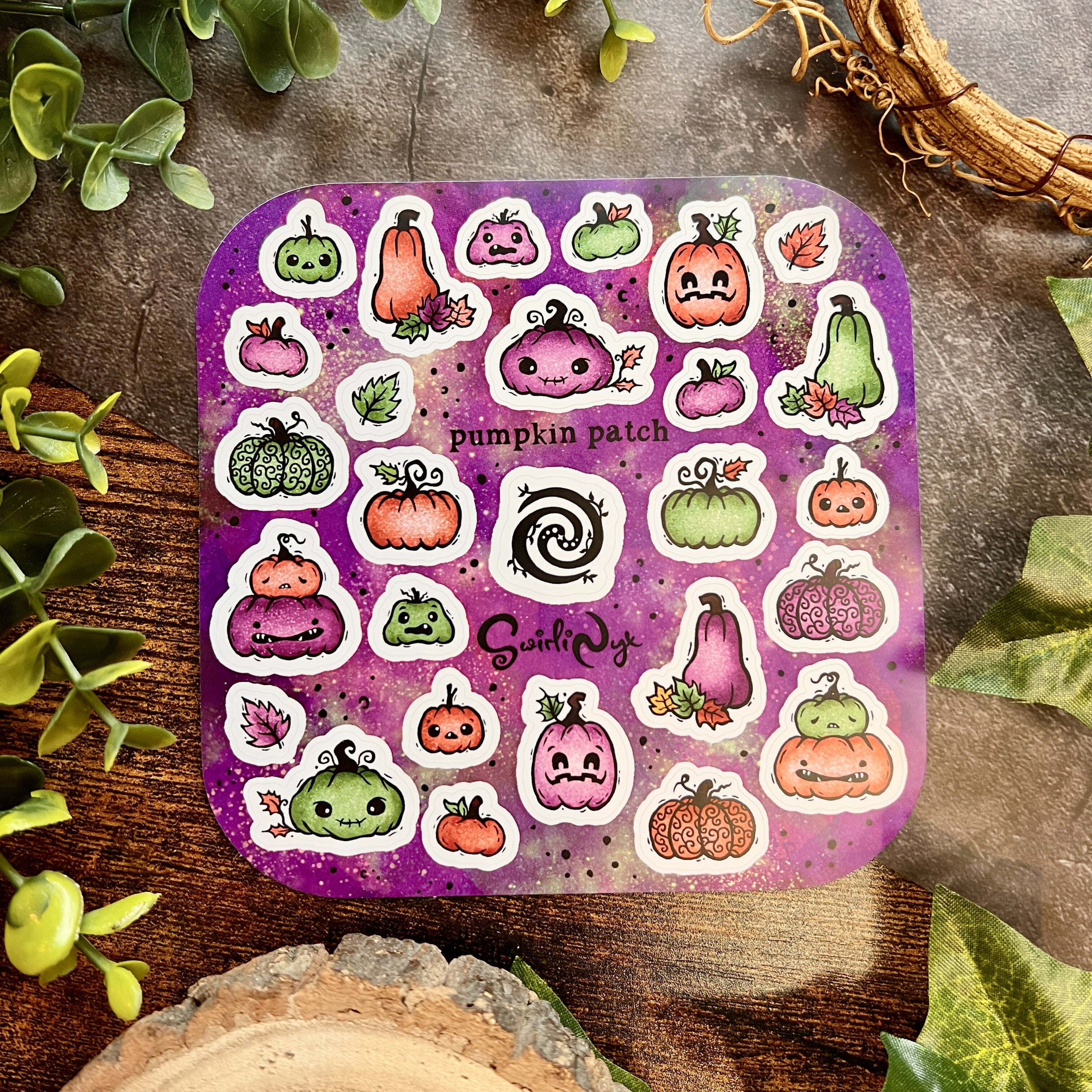 Pumpkin Patch Purple Sticker Sheet