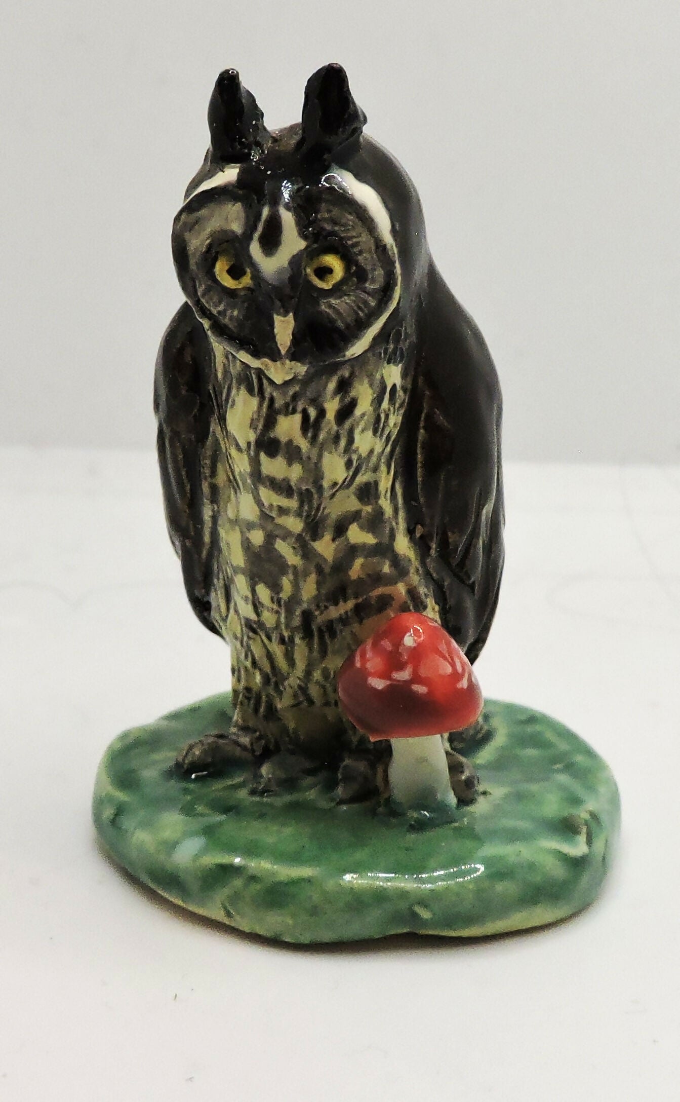 Ceeamic Stygian owl sculpture- Jonny