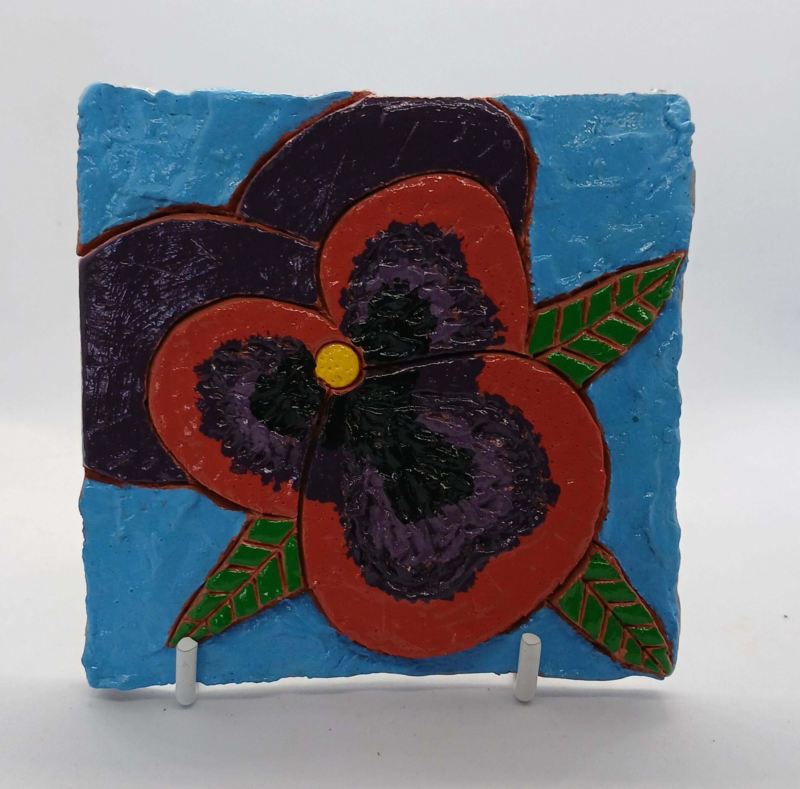Clay Pansy Tile