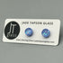 Pastel Dichroic Fused Glass Sterling Silver Stud Earrings - Handmade by Jade Tapson Glass.