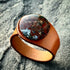 Handcrafted Natural Leather & Indonesian Jasper Gemstone Bracelet - Size S or M