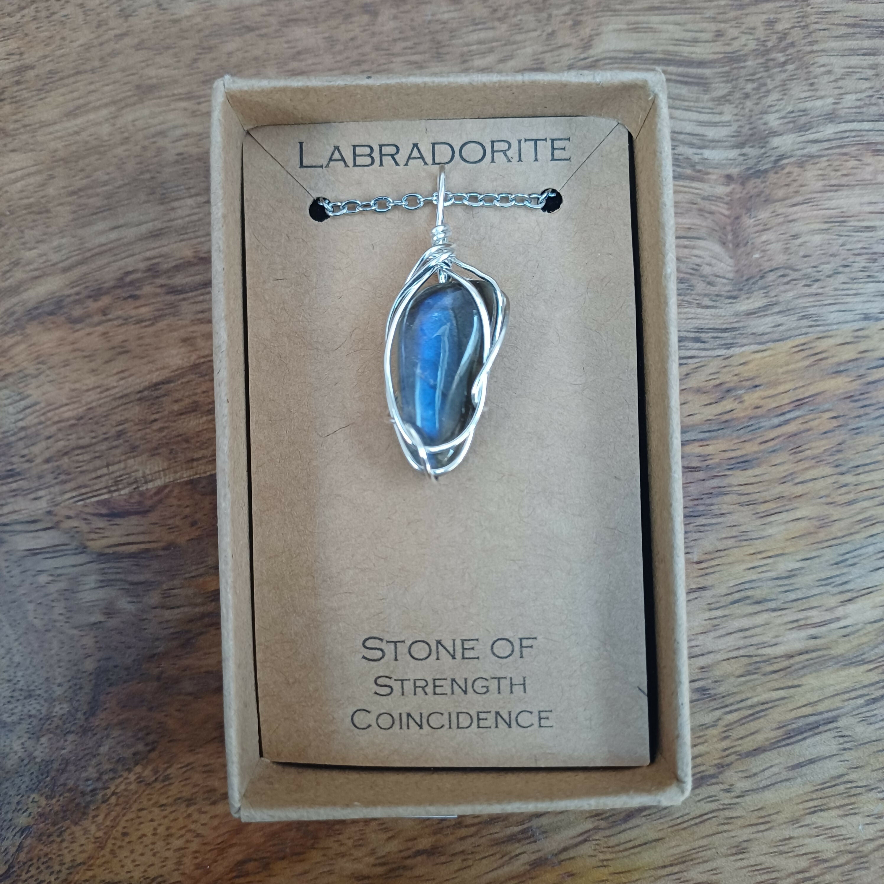 Labradorite Wire Wrapped Pendant