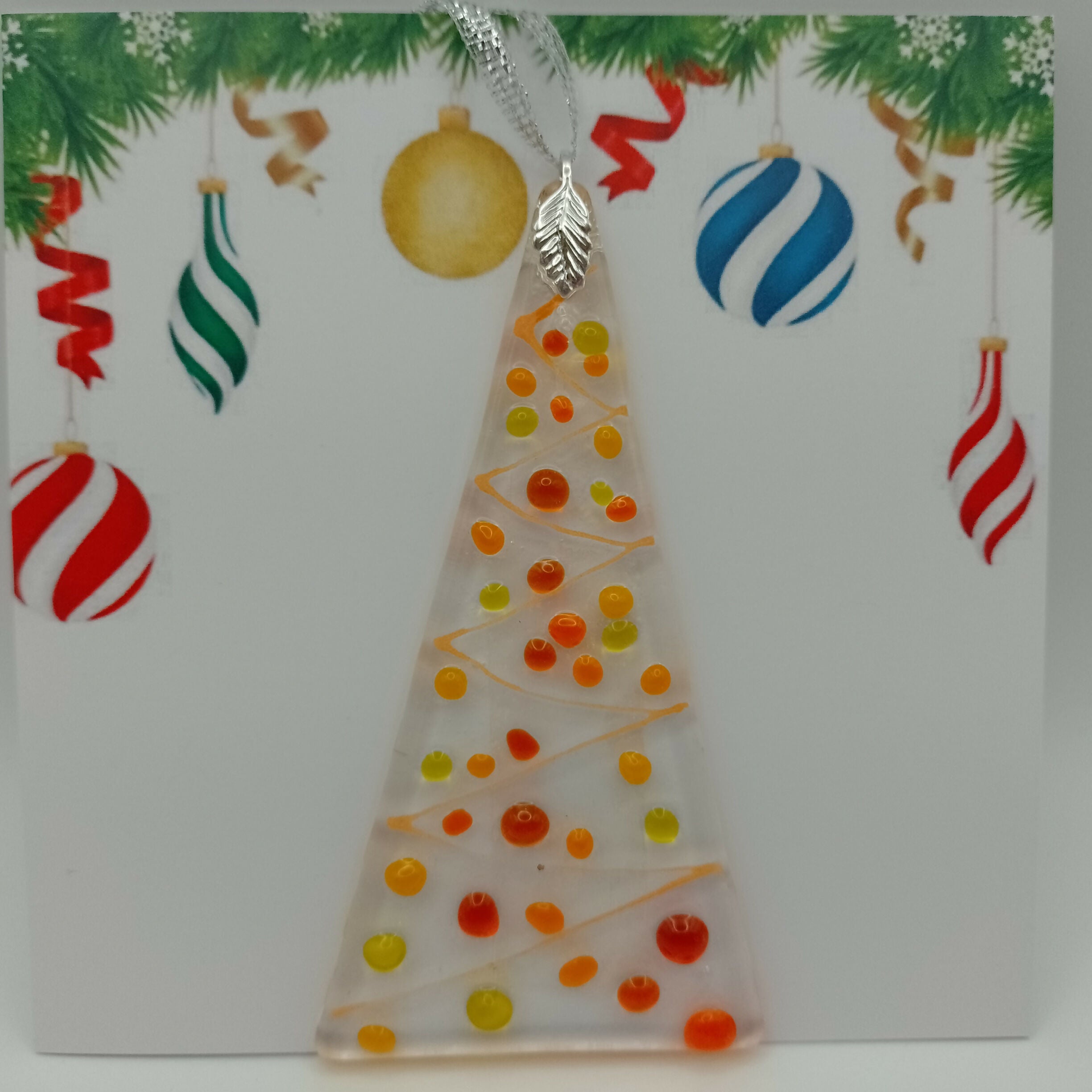 Fused Glass Christmas Card