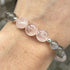 Handmade Sterling Silver Rose Quartz And Labradorite Stretch Bracelet