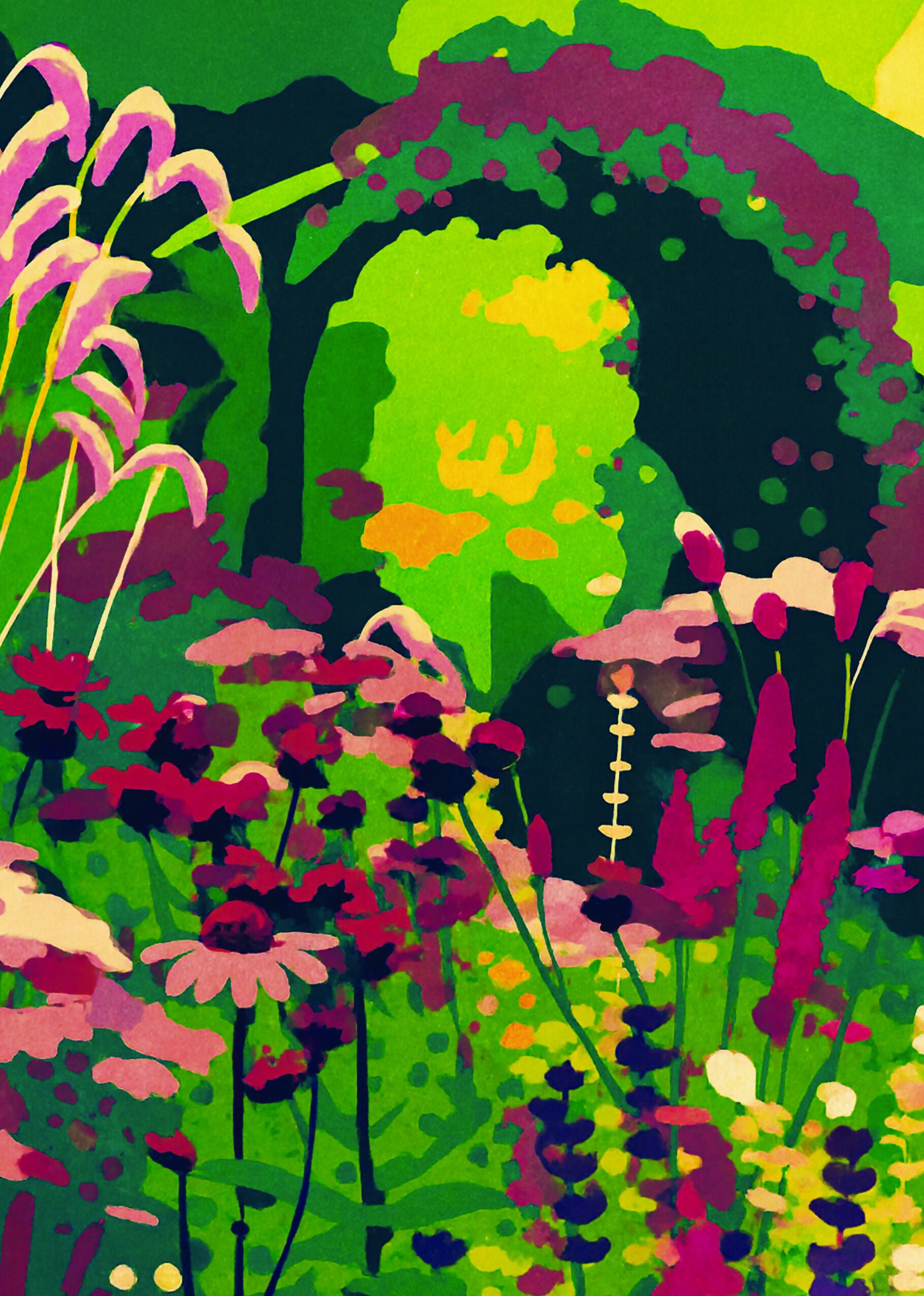 Spring Garden Greetings Card