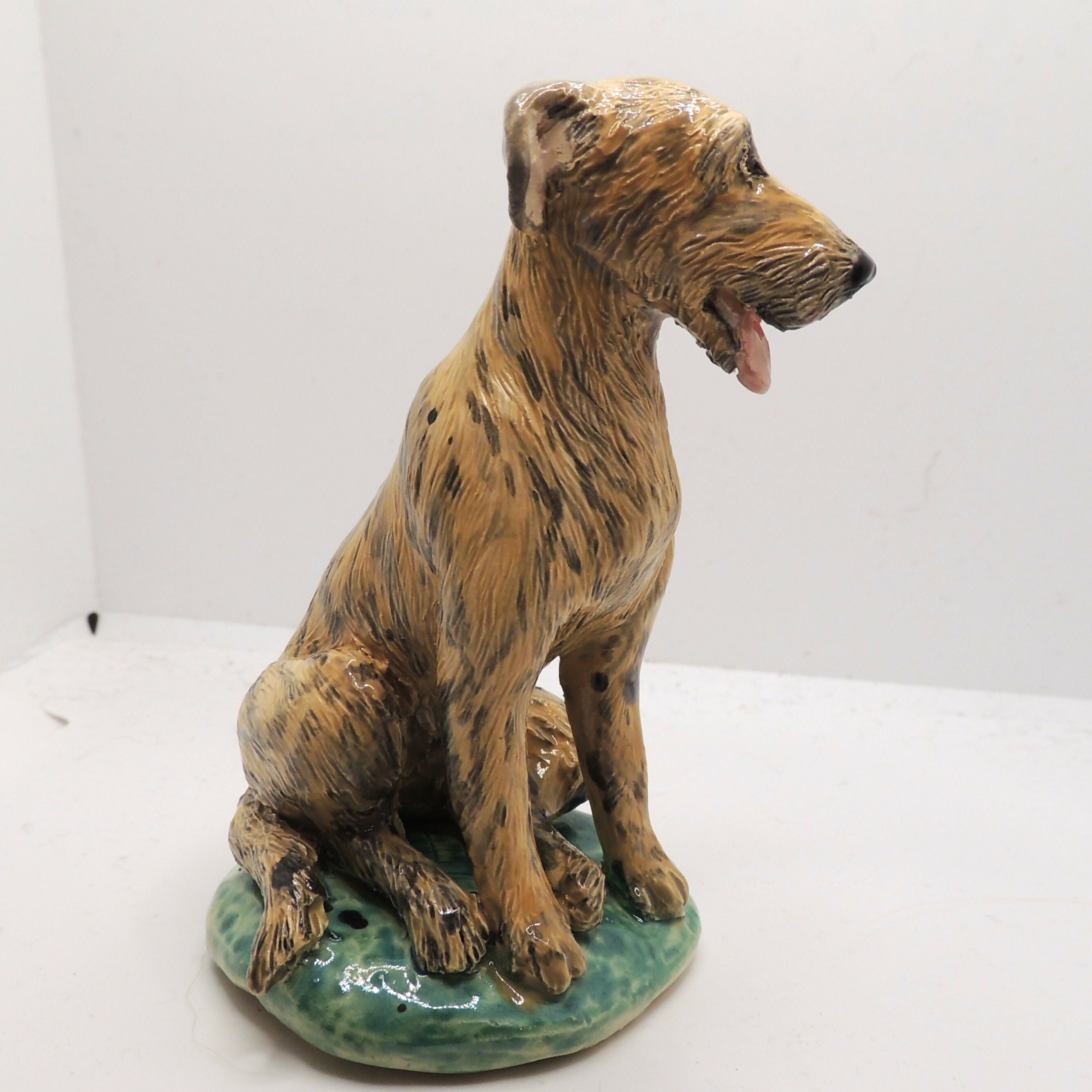 ceramic irish wolfhound sculpture