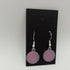 Pink Circle Enamel Earrings