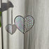 Clear Iridescent Hammered Stained Glass Heart Suncatcher