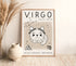 Virgo Star Sign Cat Print