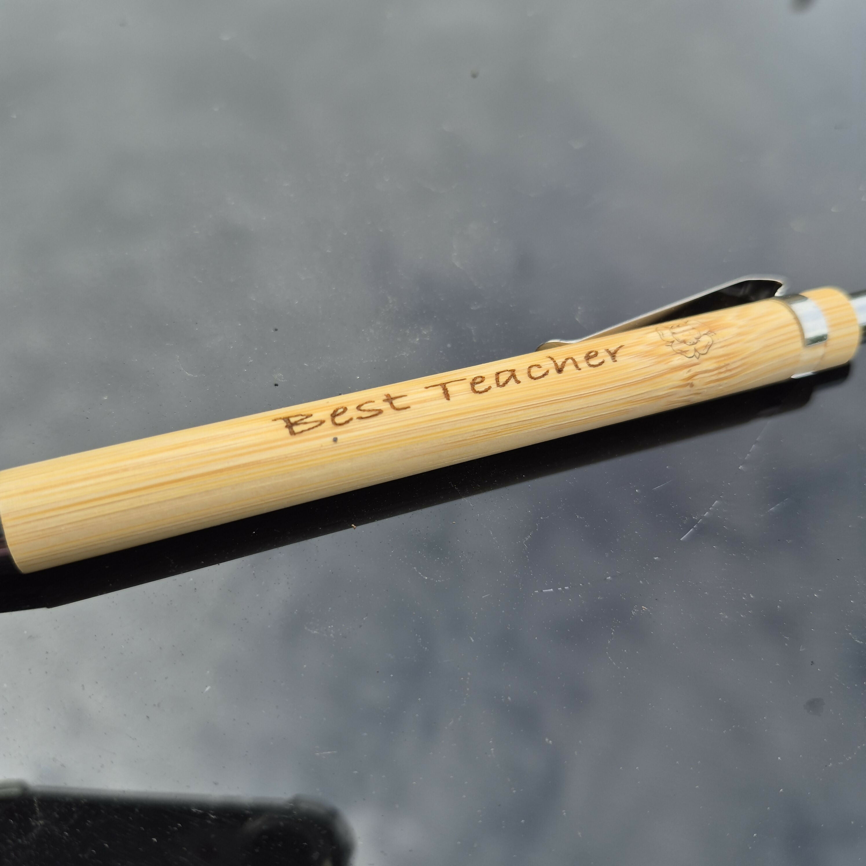 Personalised Engraved Bamboo Pens – Refillable Ballpoint
