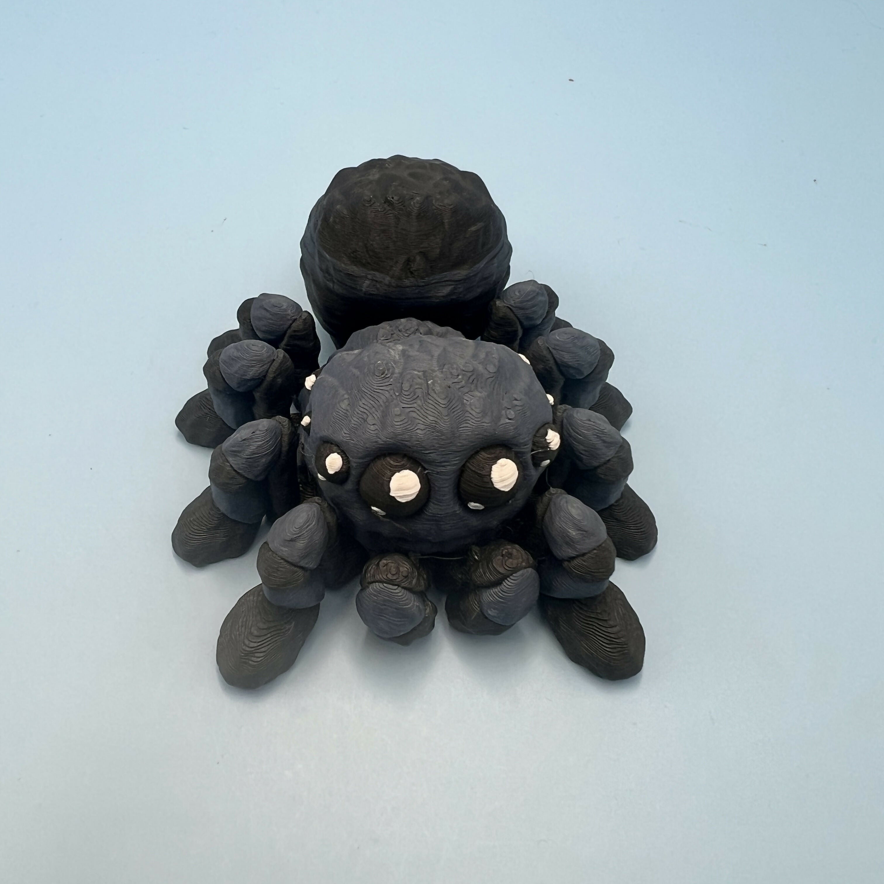 3D Printed MEDIUM: Articulated Sensory Fidget Animals friends Spider (Navy/Back) 7cm